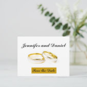 Carte Postale Faire-part Annonce de sauvegarde de date de mariage de décemb (Debout devant)