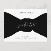 Annonce de sauvegarde de date de mariage noir et b