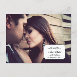 Carte Postale Faire-part annonce de sauvegarde de date de photo