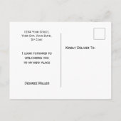 Carte Postale Faire-part Annonce de tournesol noir jaune déplacé (Dos)