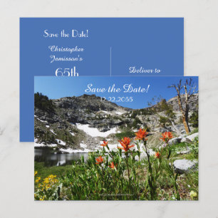 Carte Postale Faire-part Annonce Enregistrer la Date 65e Anniversaire