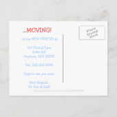Carte Postale Faire-part Annonce humoristique de déménagement d'entreprise  (Dos)