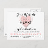 Carte Postale Faire-part Annonce immobilière pour la Saint-Valentin (Devant / Derrière)