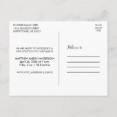 Carte Postale Faire-part Annonce Moderne de Naissance de Bébé Hello World (Dos)