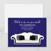 Carte Postale Faire-part Annonces de déménagement de décoration élégante (Devant / Derrière)