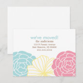 Carte Postale Faire-part Annonces de déménagement Floral Design (Devant / Derrière)