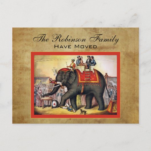 Carte Postale Faire-part Annonces de déplacement vintage (Devant)