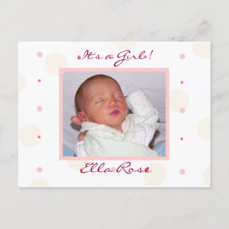 Carte Postale Faire-part Annonces de naissance de filles photo