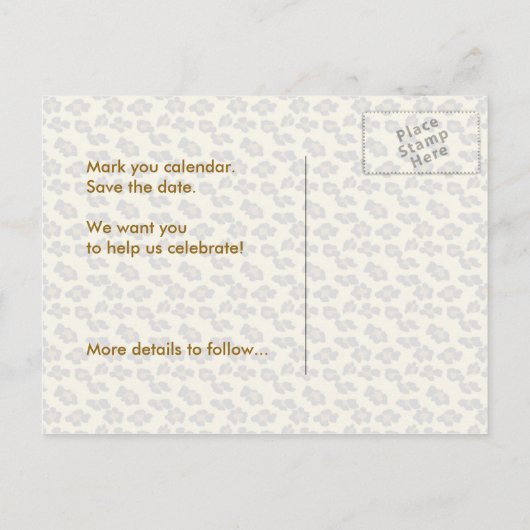 Carte Postale Faire-part Ape Wild (Dos)