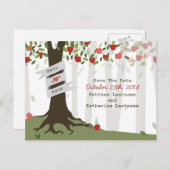 Carte Postale Faire-part Apple Orchard Automne Mariage d'automne Enregistre (Devant / Derrière)