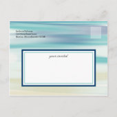 Carte Postale Faire-part Aquarelle à coquille à calcaire Enregistrer la dat (Dos)