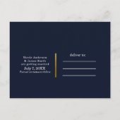 Carte Postale Faire-part Aquarelle bleu vert Glam botanique Enregistrer la (Dos)