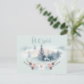 Carte Postale Faire-part Aquarelle Bois Deer (Debout devant)