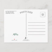 Carte Postale Faire-part Aquarelle botanique Feuillage Eucalyptus Annonce (Dos)