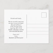 Carte Postale Faire-part Aquarelle botanique rose gris (Dos)