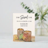 Carte Postale Faire-part Aquarelle Bougies En Bois En Automne (Debout devant)