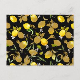 Carte Postale Faire-part Aquarelle citrons 30