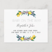 Carte Postale Faire-part Aquarelle Citrons Olives (Devant)