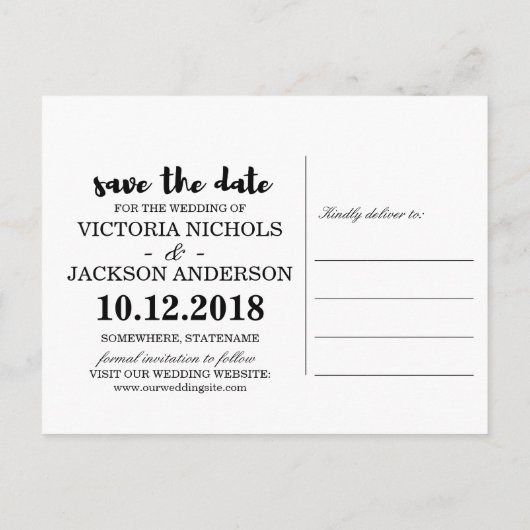 Carte Postale Faire-part Aquarelle classique vert pâle sauvage enregistrer  (Dos)