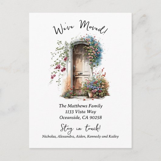 Carte Postale Faire-part Aquarelle déplacée (Devant)