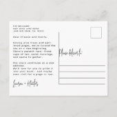 Carte Postale Faire-part Aquarelle d'hiver Le nouveau chapitre a commencé v (Dos)