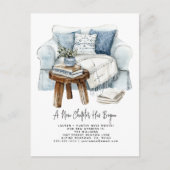 Carte Postale Faire-part Aquarelle Élégante Un Nouveau Chapitre A Commencé  (Devant)