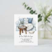 Carte Postale Faire-part Aquarelle Élégante Un Nouveau Chapitre A Commencé  (Debout devant)