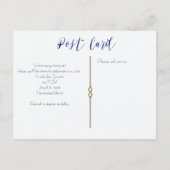 Carte Postale Faire-part Aquarelle Fleurs Bleues Enregistrer Le Mariage Dat (Dos)