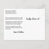 Carte Postale Faire-part Aquarelle florale écriture manuscrite décontractée (Dos)