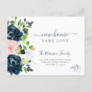 Carte Postale Faire-part Aquarelle florale moderne en mouvement