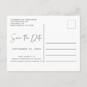 Carte Postale Faire-part Aquarelle Florale Rose Pâle Moderne (Dos)