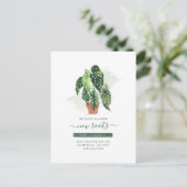 Carte Postale Faire-part Aquarelle intérieure Plante Botanique Moving (Debout devant)