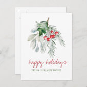 Carte Postale Faire-part Aquarelle Mistletoe (Devant / Derrière)