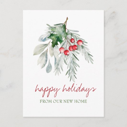 Carte Postale Faire-part Aquarelle Mistletoe (Devant)