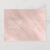 Carte Postale Faire-part Aquarelle moderne Message Photo Rose Gold ID816 (Dos)