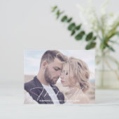 Carte Postale Faire-part Aquarelle moderne Message Photo Rose Gold ID816 (Debout devant)