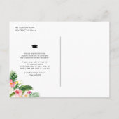 Carte Postale Faire-part Aquarelle Motif tropical (Dos)