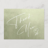 Carte Postale Faire-part Aquarelle Paysage Merci Sage Green ID786 (Devant)