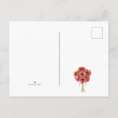 Carte Postale Faire-part Aquarelle Poppy Rustique Mason Jar Mariage (Dos)