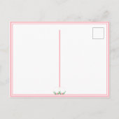 Carte Postale Faire-part Aquarelle rose florale simple Enregistrer la date  (Dos)