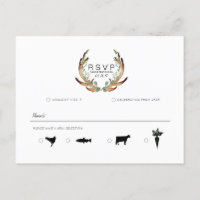 Aquarelle rustique Antler & Greenery | RSVP