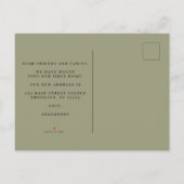 Carte Postale Faire-part Aquarelle tendance d'automne Citrouille et fleurs (Dos)