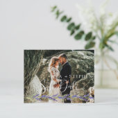 Carte Postale Faire-part Arbre de glycine élégant Enregistrer la date Photo (Debout devant)