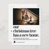 Carte Postale Faire-part Arbre de Noël Chic Nouveau Accueil Photo Holiday M (Devant / Derrière)