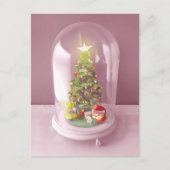 Carte Postale Faire-part Arbre de Noël dans un dôme de verre (Devant)