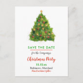Carte Postale Faire-part Arbre de Noël festif | Fête d'hiver (Devant)