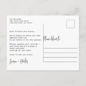 Carte Postale Faire-part Arbre de Noël rustique Nouvelle maison vacances (Dos)