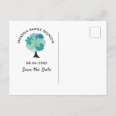 Carte Postale Faire-part Arbre de Réunion de Famille Pattern 2 Faces Save t (Dos)