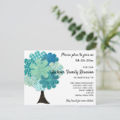 Carte Postale Faire-part Arbre de Réunion de Famille Pattern 2 Faces Save t (Debout devant)