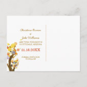 Carte Postale Faire-part Arbres d'amour de style Boho Mariage Enregistrer l (Dos)
